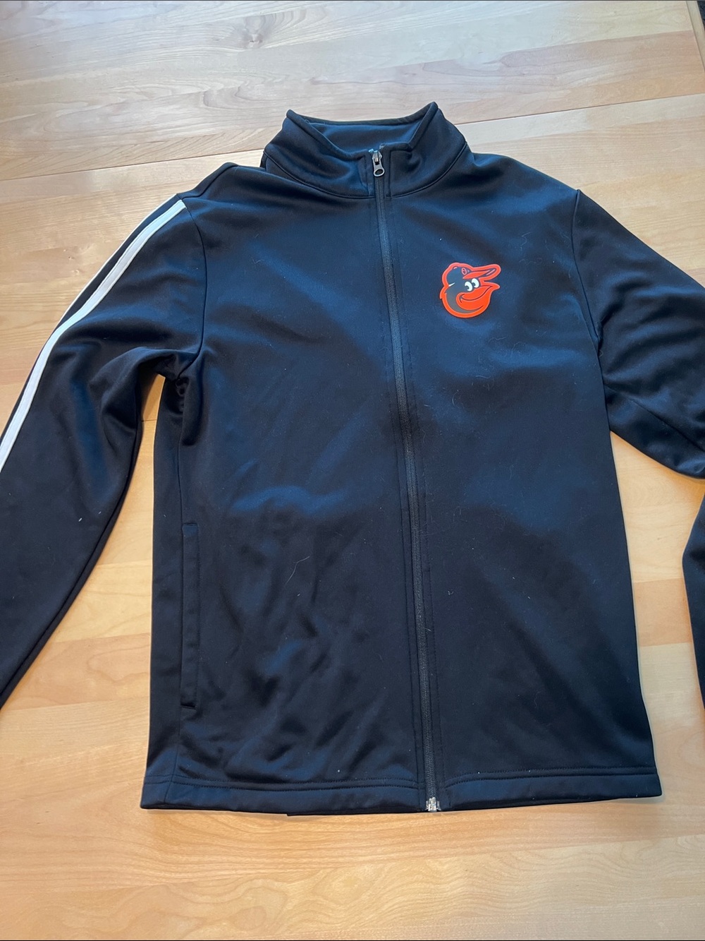 Baltimore Orioles black zip up size small